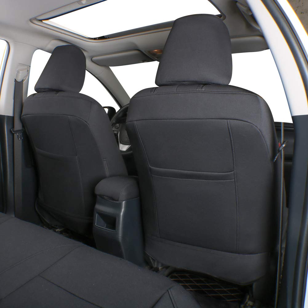 Premium Leather Car Seat Covers Full Set for Subaru Forester 2009-2013 Models - Front & Back Seat Protectors - Waterproof & Anti-Slip Auto Interior Accessories (Black) - Perfect for Road Trips, Daily Commuting & Pet Protection