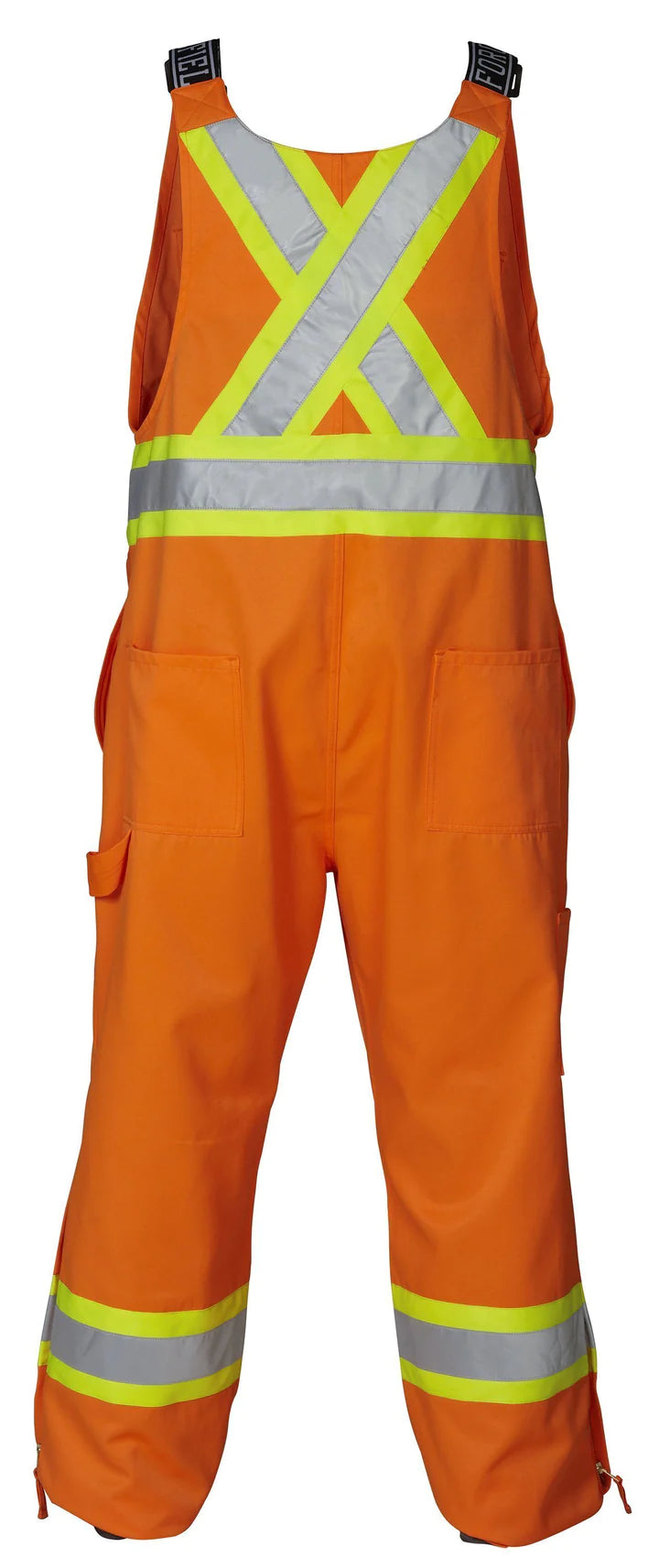 Forcefield Hi-Vis Unlined Safety Overalls - Orange Reflective Workwear for Construction & Road Safety (OR141) - Ideal for Night Work, Roadside Repairs & Hazardous Environments