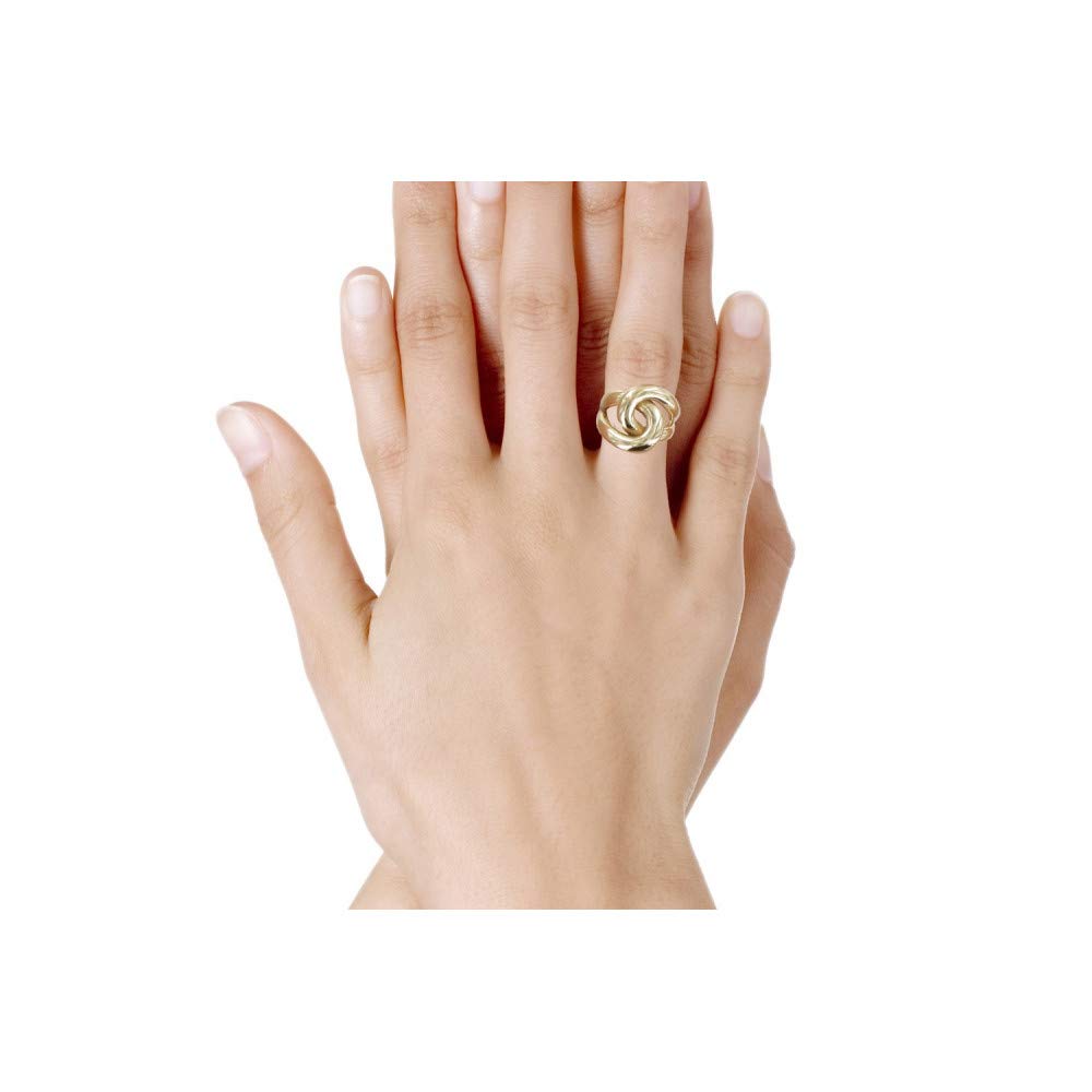 Gold Plated Ring - Large Interlaced 'You & I' Design for Couples, Wedding Bands, Anniversary Gifts, and Romantic Occasions