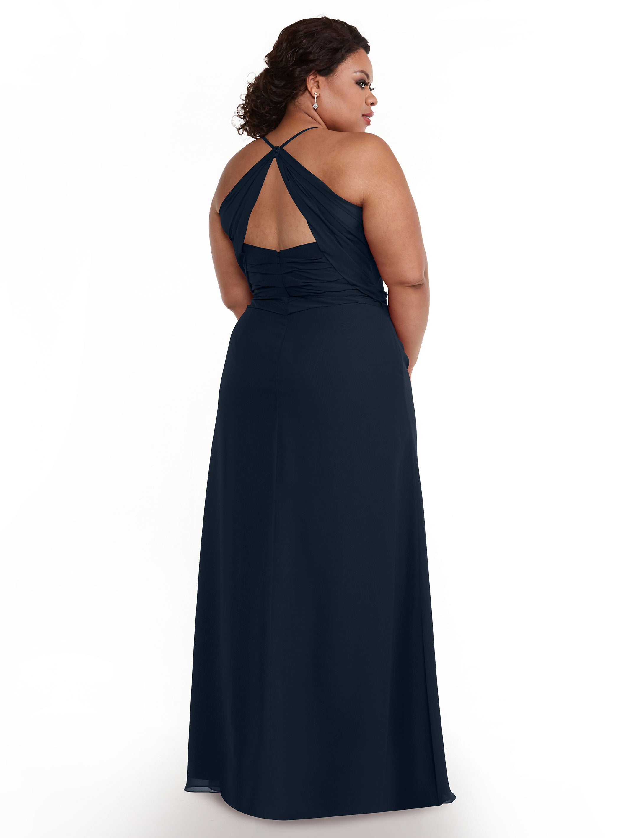 Elegant A-Line Chiffon Bridesmaid Dress with High Slit - Perfect for Weddings, Formal Events & Special Occasions