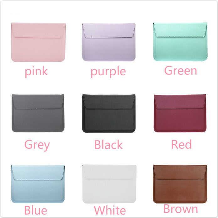 Waterproof PU Leather Laptop Sleeve Case for MacBook Pro 13/15 inch - Protective Cover for Travel, Work & School Use