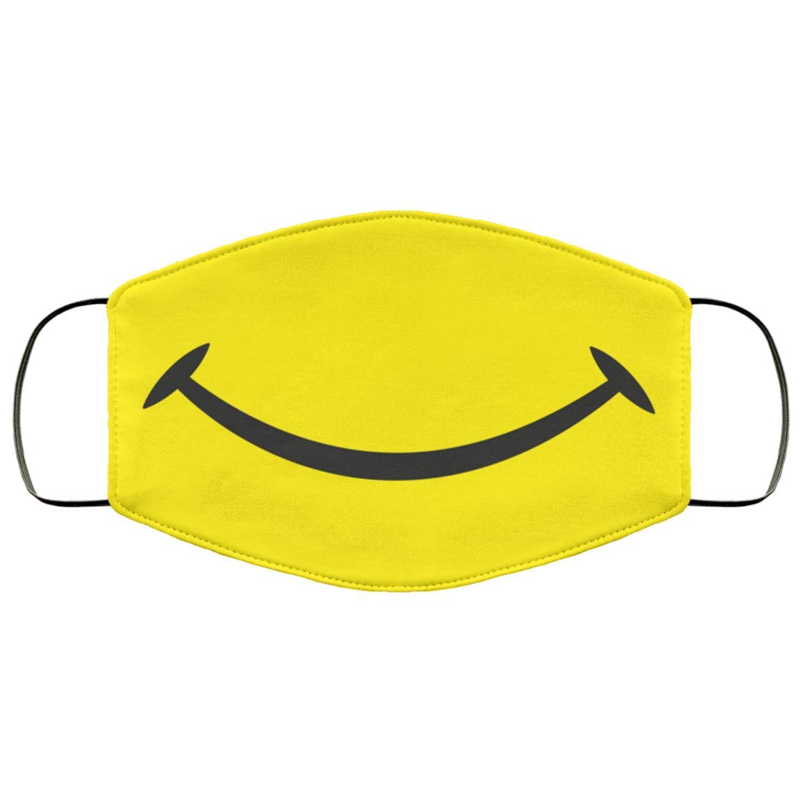 Yellow Smile Face Mask - Reusable & Comfortable Smiling Face Cover for Adults & Kids - Perfect for Daily Use, Parties, and Halloween Costumes