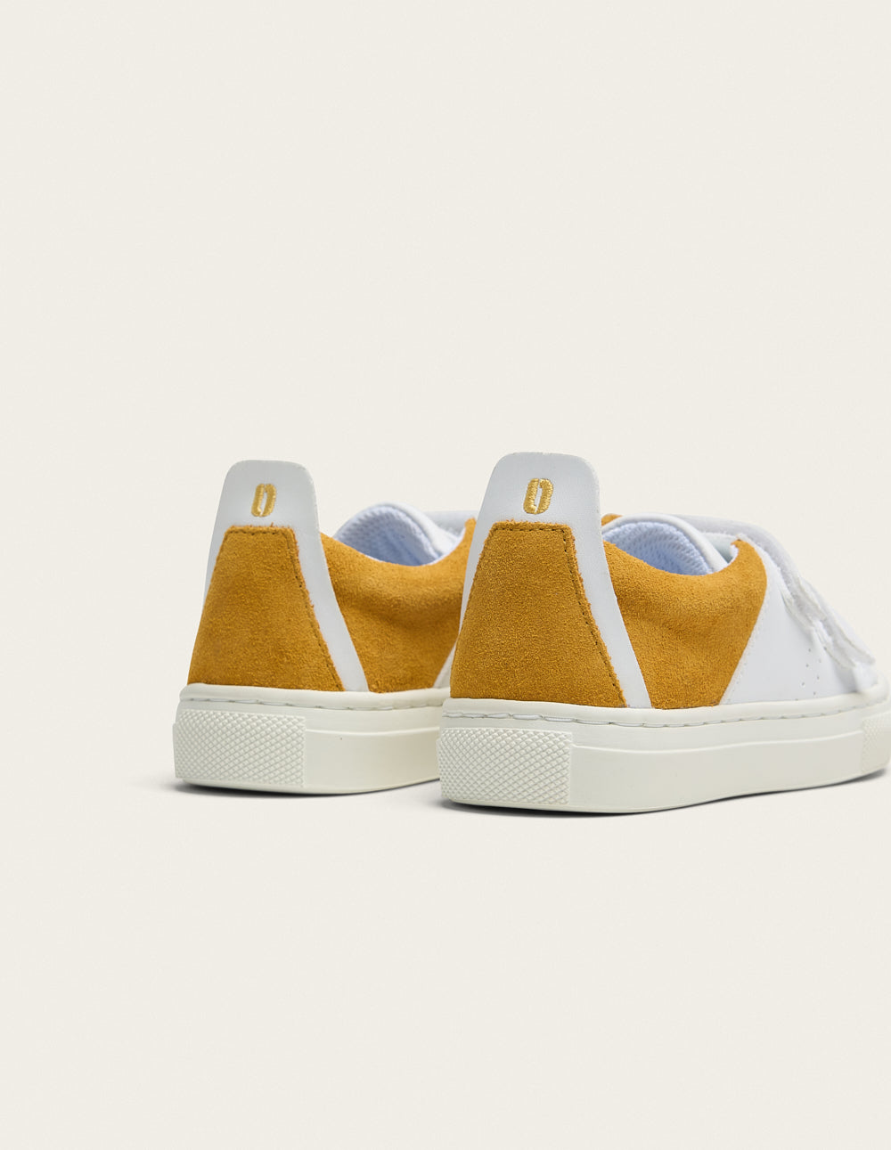René Junior Kids Baskets - Mustard White | Stylish & Comfortable Sneakers for Boys & Girls | Perfect for School, Play & Everyday Wear