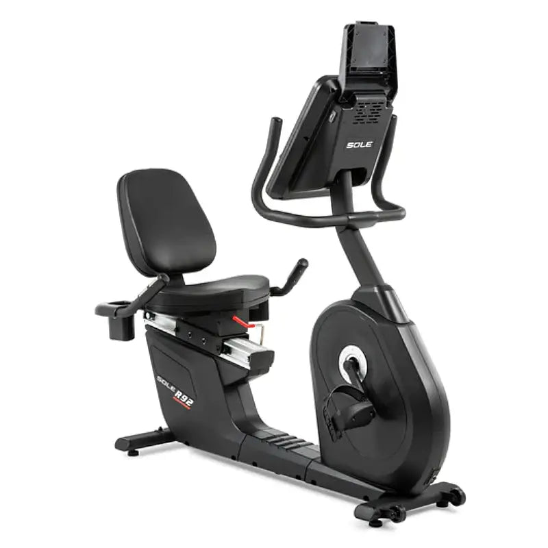 SOLE R92 Recumbent Exercise Bike for Home Gym - Magnetic Resistance, LCD Display, Comfortable Seat - Perfect for Low-Impact Cardio Workouts & Physical Therapy