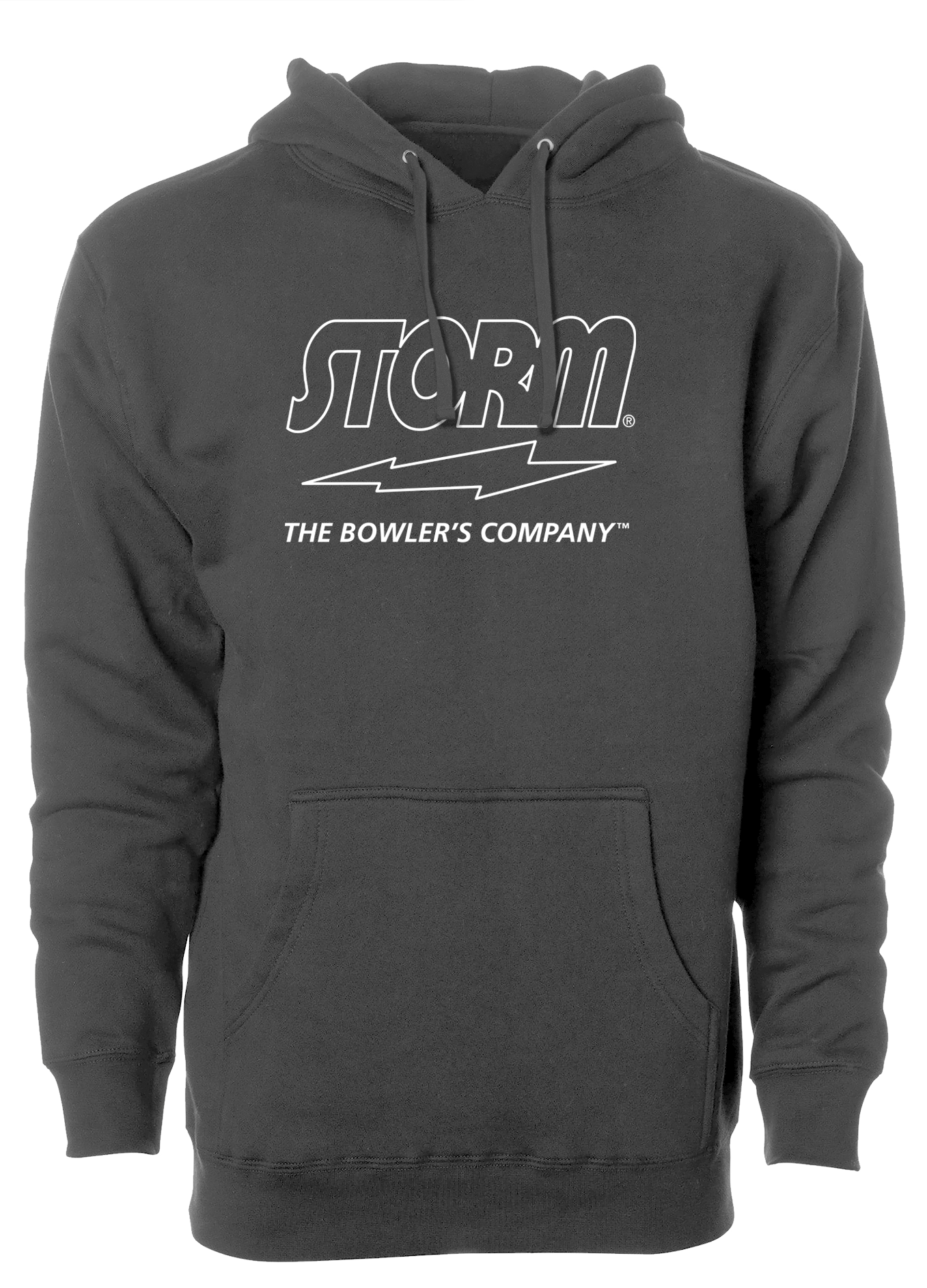 Storm The Bowler's Company Hoodie - White Outline | Comfortable & Stylish Bowling Apparel for Men & Women | Perfect for Bowling Leagues, Casual Wear & Sports Events