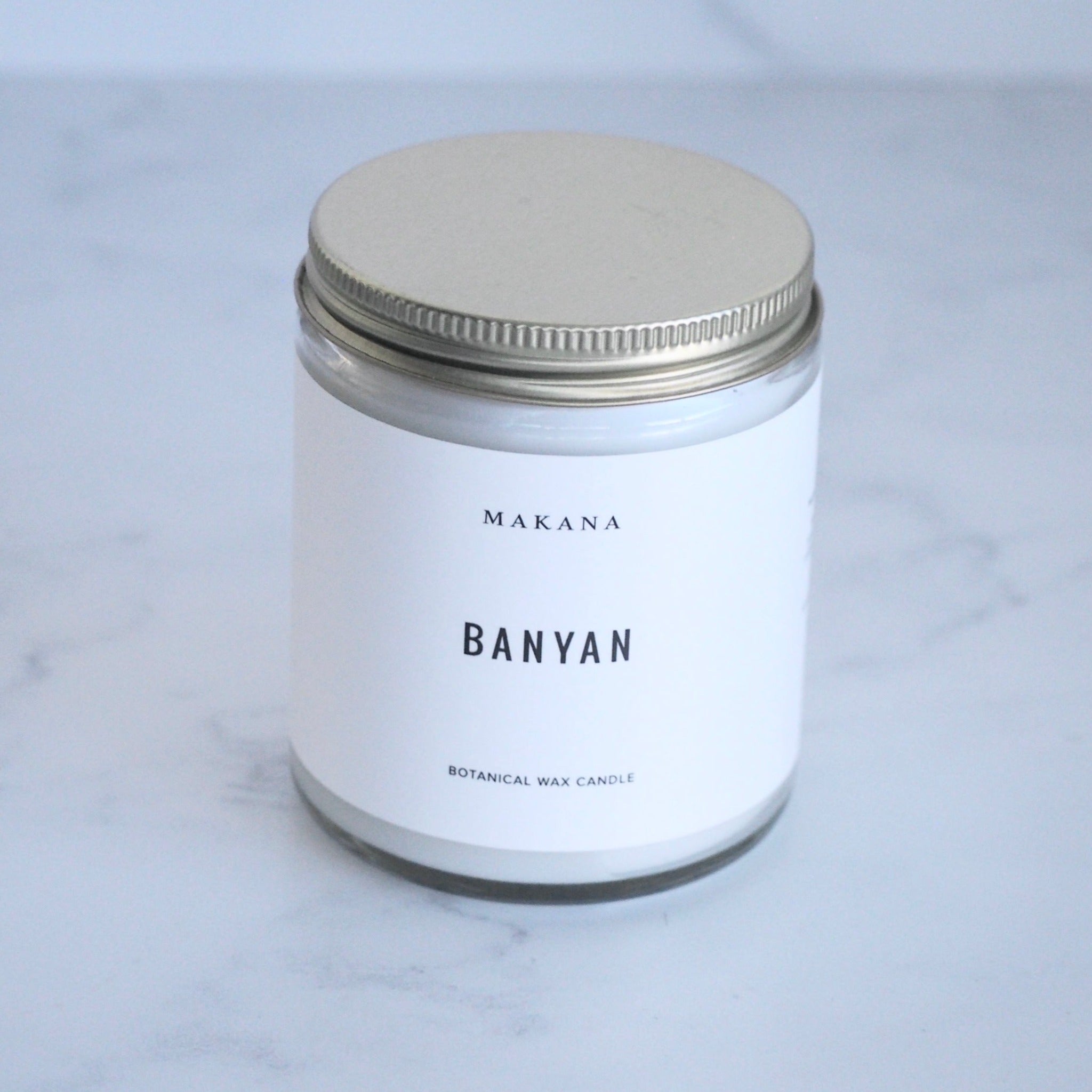 Banyan Modern Apothecary Jar Candle - Handmade Soy Wax Scented Candle for Home, Spa, Yoga & Meditation - Relaxing Aromatherapy Gift for Women & Men