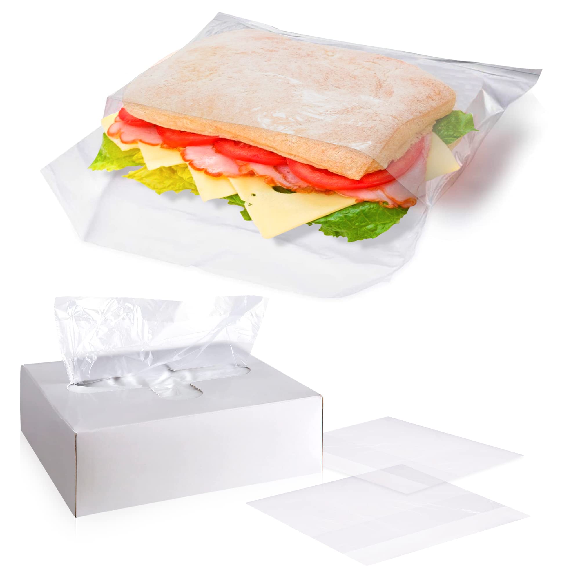 APQ Fold Top Sandwich Bags - 6.5 x 7 Inch, Pack of 2000 Clear Plastic Snack Baggies | 0.5 Mil Polyethylene Food Storage Bags | Bulk Sandwich Bags for School Lunches, Picnics & Meal Prep