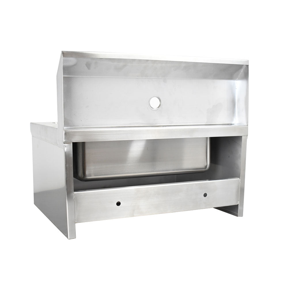 Nella Fabricated Hand Sink with Knee Valve Assembly - Stainless Steel Commercial Handwashing Station for Restaurants, Hospitals & Labs - ADA Compliant & Easy Installation