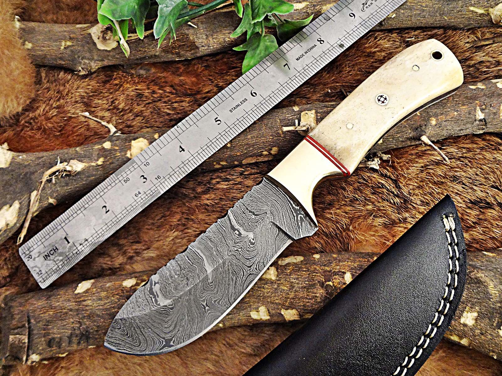 5-Piece Damascus Steel Skinning Knives Set - 44