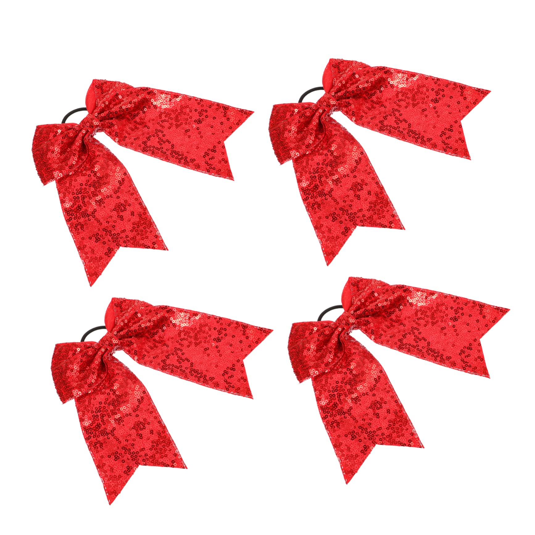 Beavorty 6pcs Sequin Hair Ties & Barrettes for Girls - Stretchy Hair Bands, Scrunchies & Elastics for Baby & Kids - Perfect for Christmas, Holidays, Parties & Everyday Use