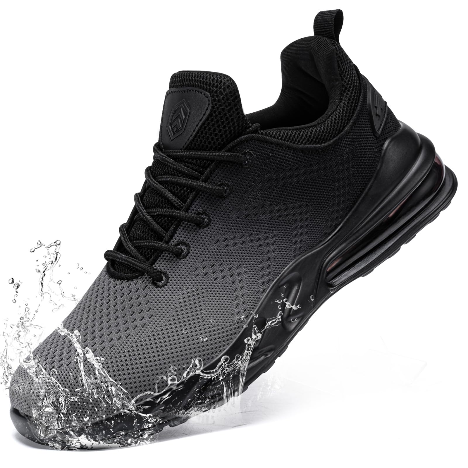 Non-Slip Men's Work Shoes - Waterproof Slip-On Sneakers for Kitchen, Chef & Food Service - Comfortable Water-Resistant Walking Shoes for Restaurant, Hospital & Industrial Work