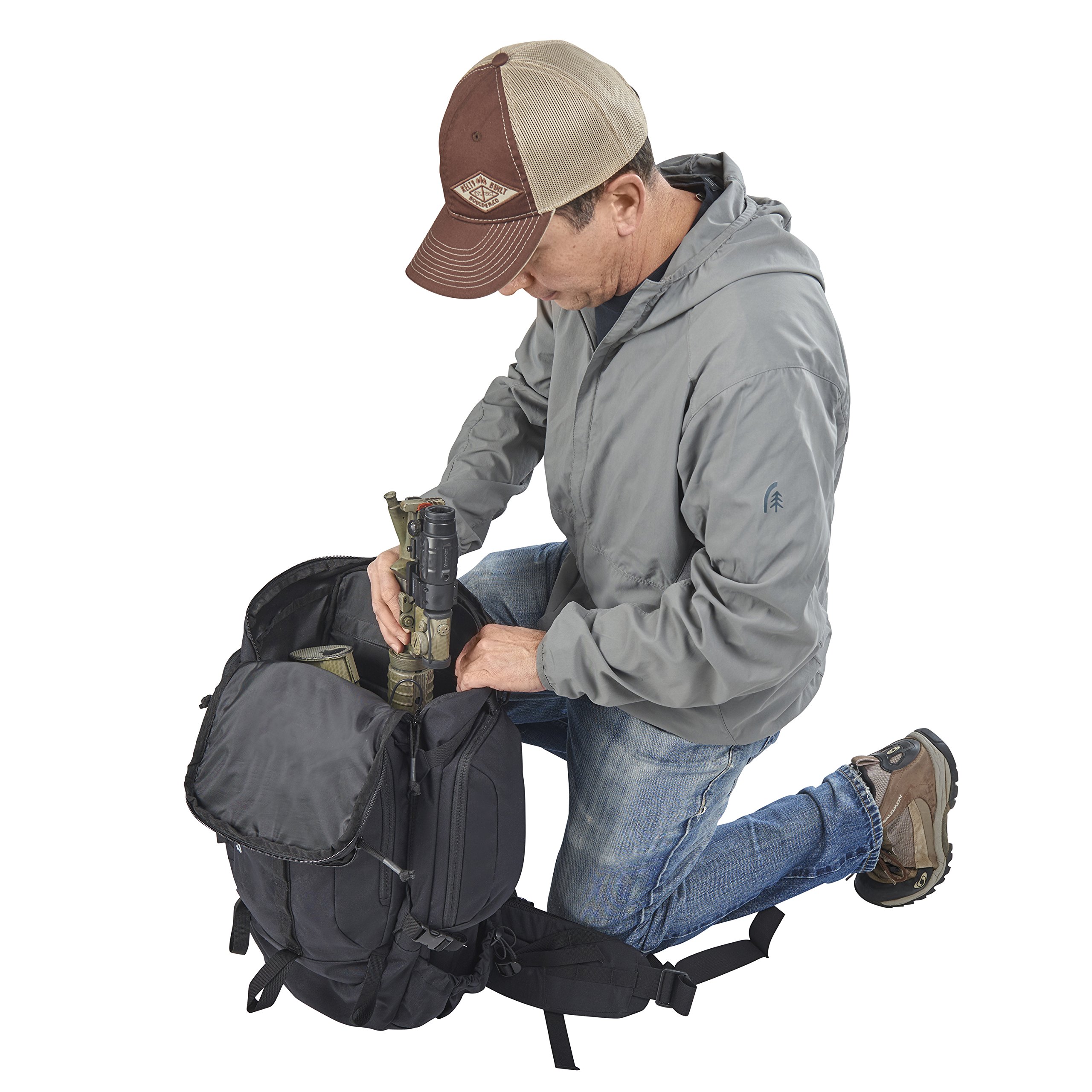 Kelty Redwing 44 Tactical Backpack - Durable Hiking & Travel Backpack for Men & Women - Black Military Style Rucksack - Perfect for Outdoor Adventures, Camping & Daily Commute