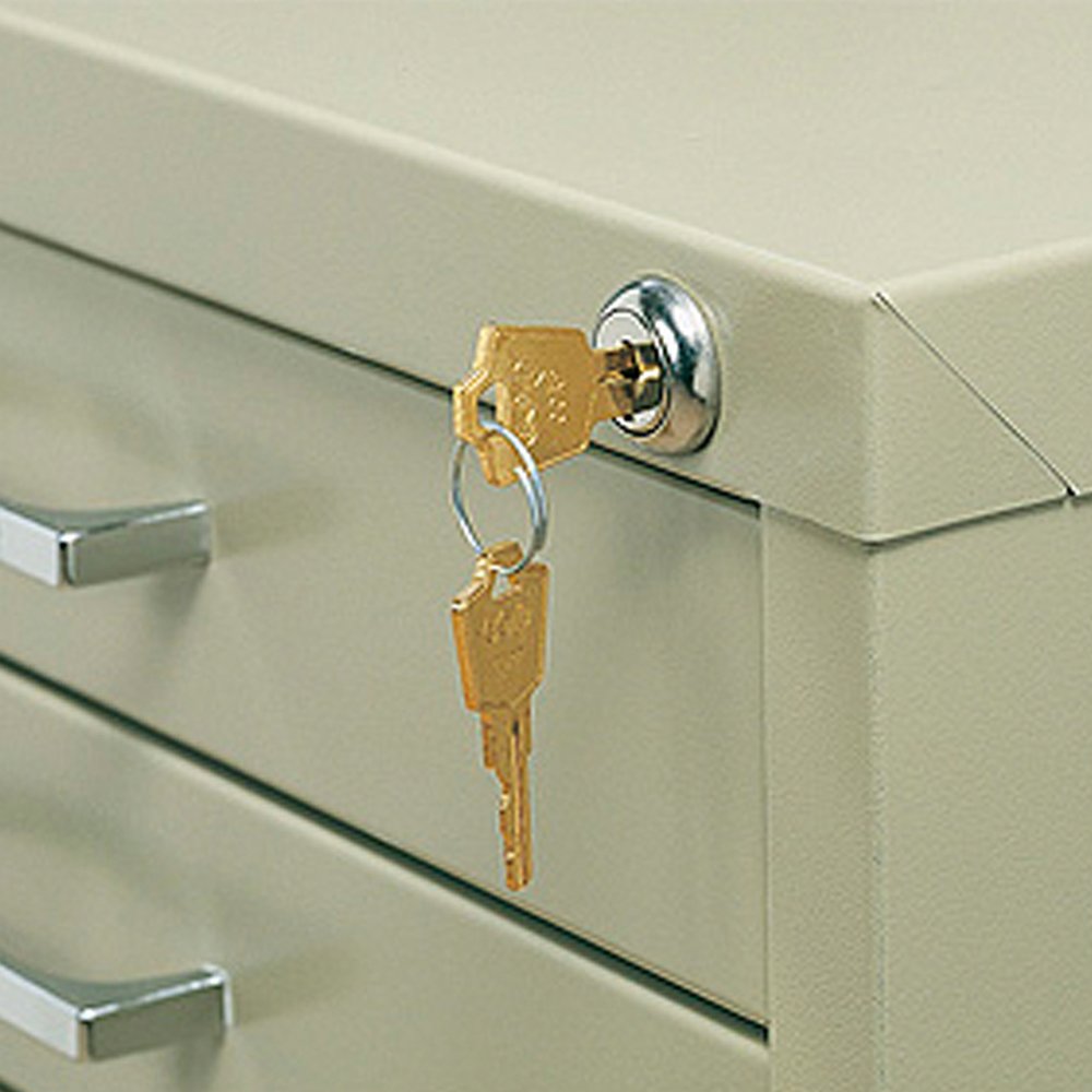 Safco 4981 Lock Kit for 5-Drawer File Cabinets - Secure Office Documents & Confidential Files - Perfect for Home Office, Business Storage & Organization