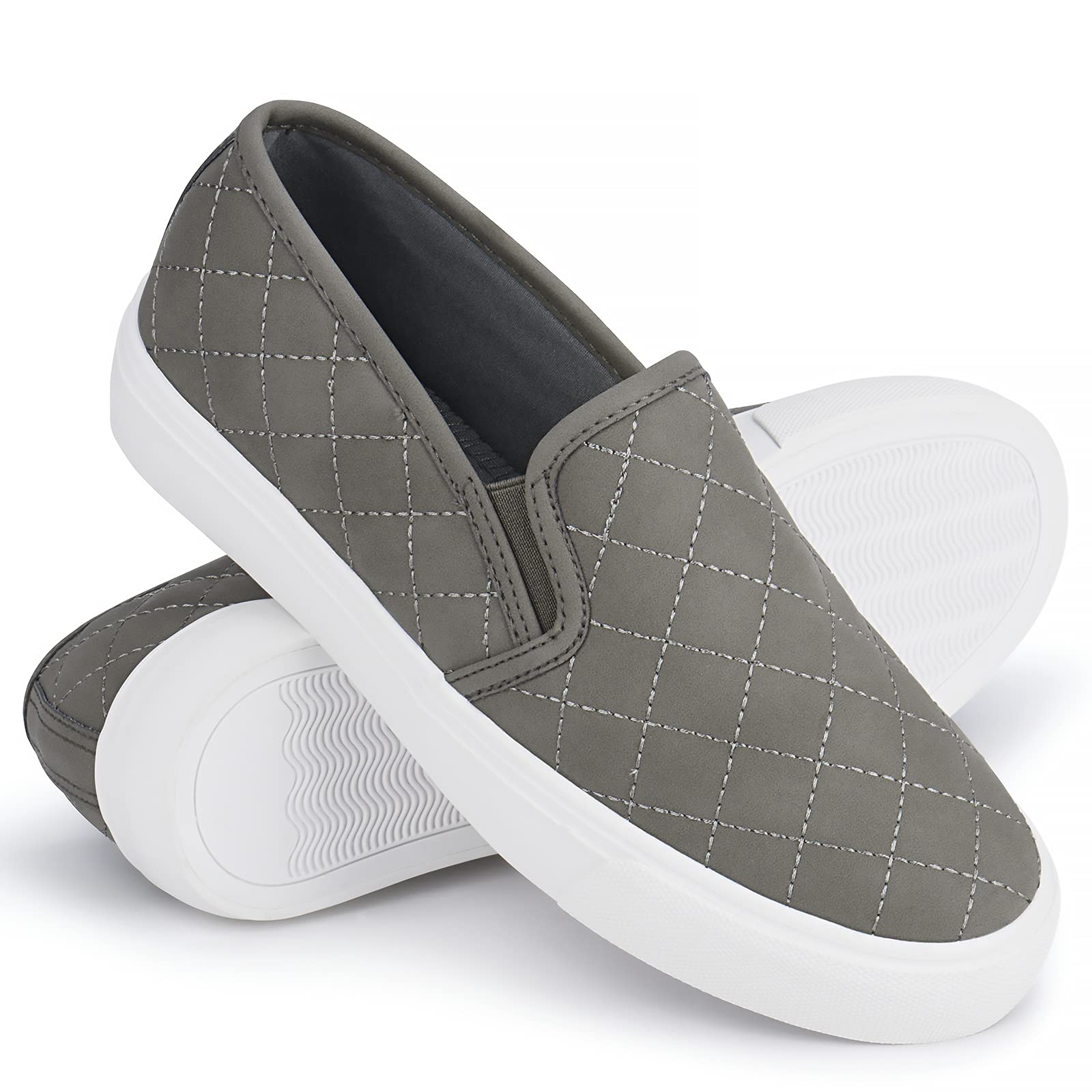 JENN ARDOR Women's Slip On Sneakers - Comfortable Casual Walking Shoes for Women | Fashion Flats for Everyday Wear, Travel & Work