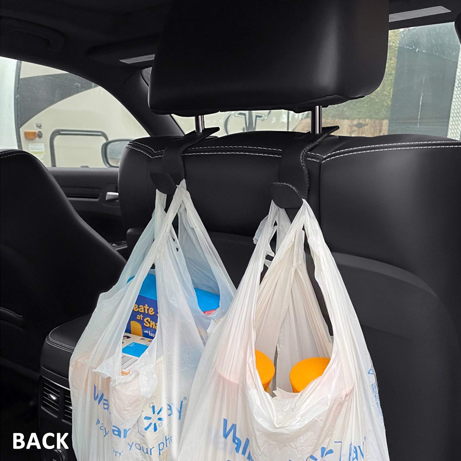 Premium Car Hooks for Purses & Bags - 2 Pack Luxury Red Leather Backseat Headrest Hangers - Vehicle Organizer for Handbags, Groceries & Shopping Bags - Perfect for SUVs, Sedans & Road Trips