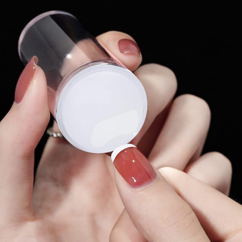 French Tip Nail Stamp Kit - Professional Nail Art Stamper with Silicone Stamps, Scrapers & Replaceable Heads | DIY Manicure Tools for Salon & Home Use | Perfect for French Nails, Acrylics & Gel Polish Designs