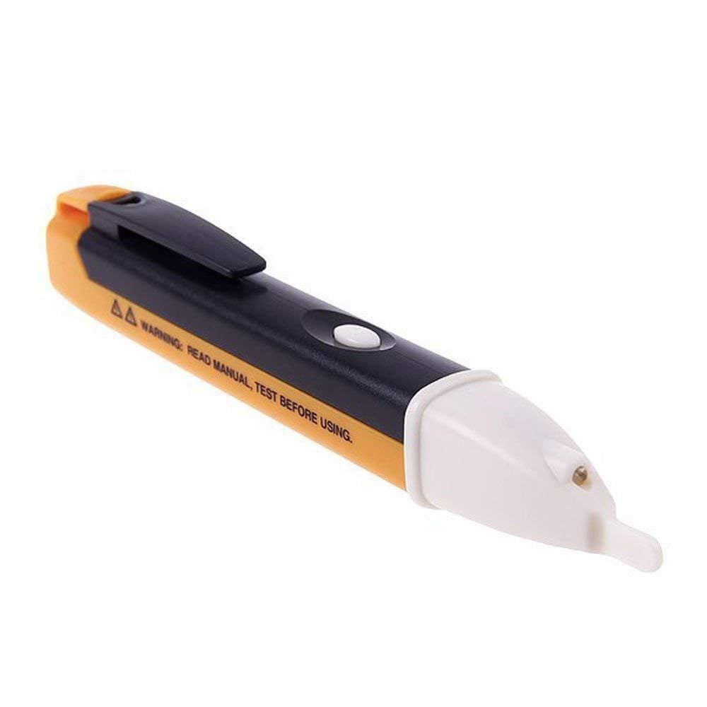 Non-Contact Voltage Tester Pen 90-1000V AC - Battery Powered Electrical Detector with LED Light & Alert Sensor (Yellow) - Ideal for Home Electrical Safety Checks, DIY Projects & Professional Electricians