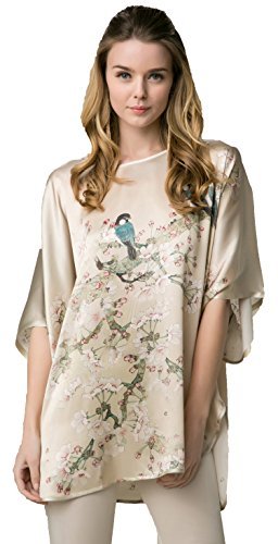 Grace Silk 100% Pure Mulberry Silk Nightgown & Tunic - Luxurious Sleepwear for Women, Elegant Loungewear, Perfect for Bedtime & Relaxation at Home