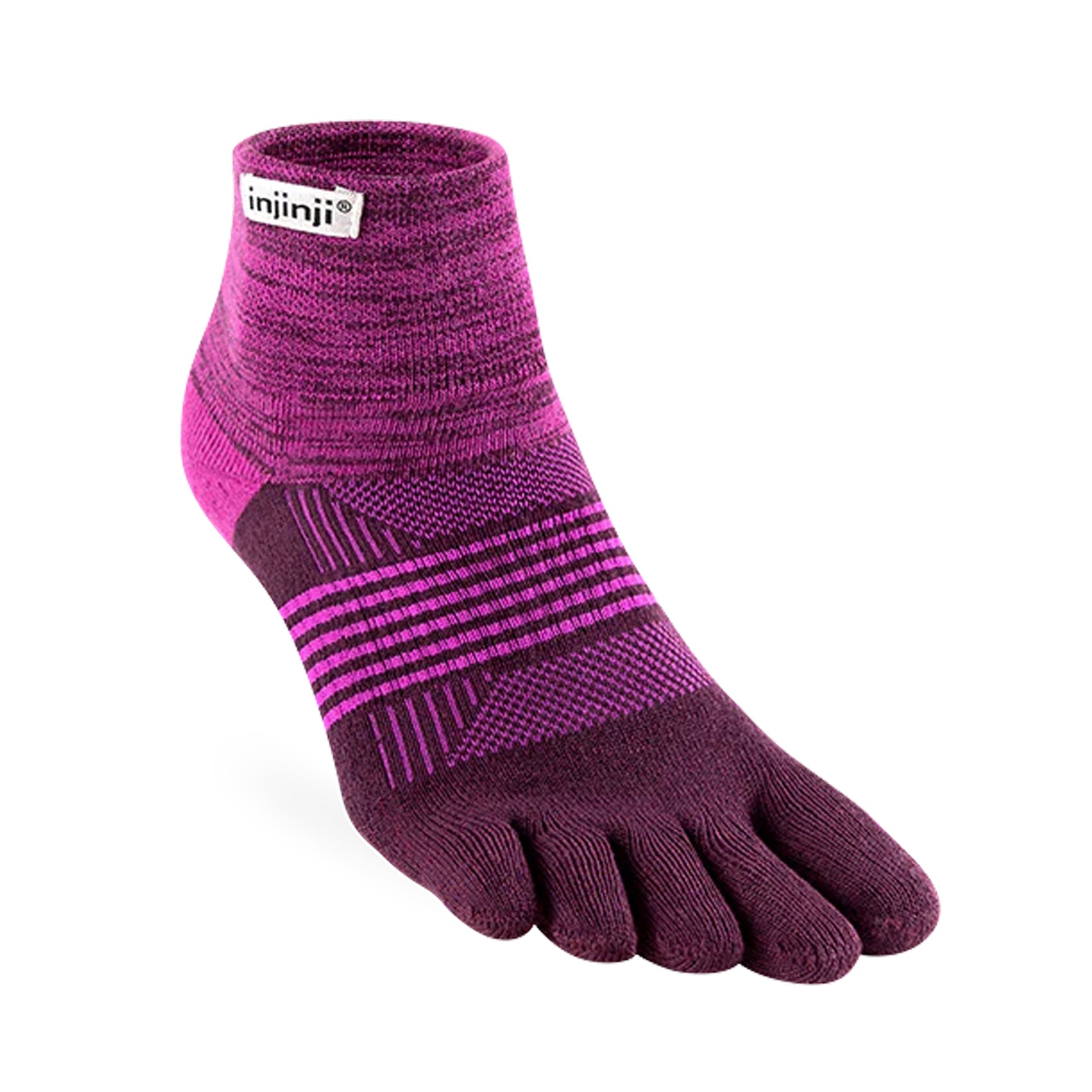 Women's Injinji Performance Trail Midweight Crew Socks - Toe Socks for Hiking, Running & Outdoor Activities - Moisture-Wicking & Blister Prevention
