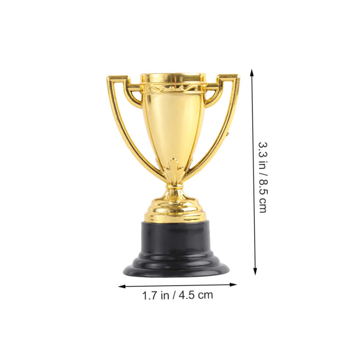 Happyyami Small Mini Trophy Toys for Kids - Plastic Award Trophies for Children's Party, Celebration & Rewards - Perfect for Classroom Prizes, Sports Awards & Birthday Party Favors