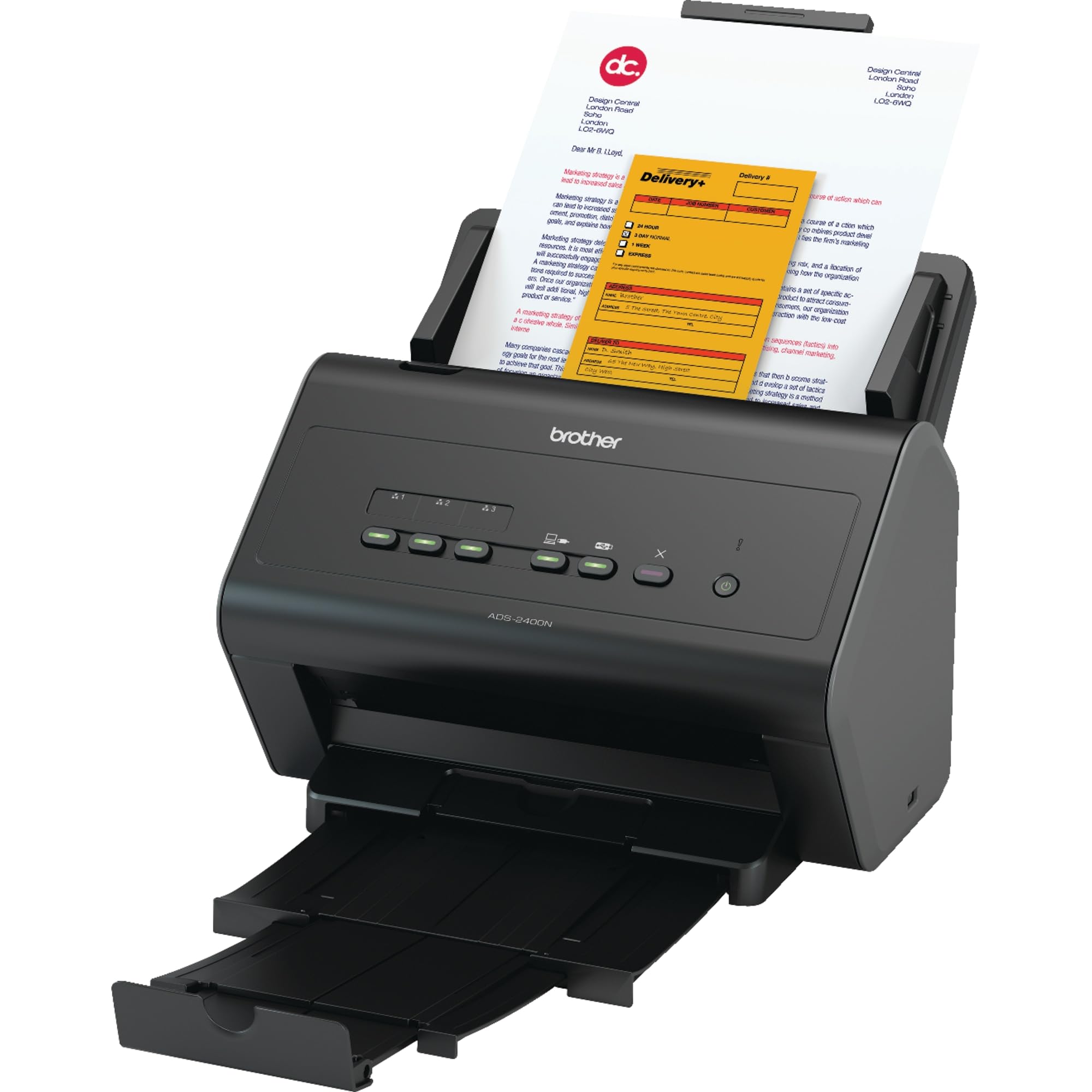 Brother ADS-2400N Sheetfed Document Scanner - 600 dpi High-Speed Scanning for Office & Home Use, Perfect for Digitizing Receipts, Contracts & Business Documents