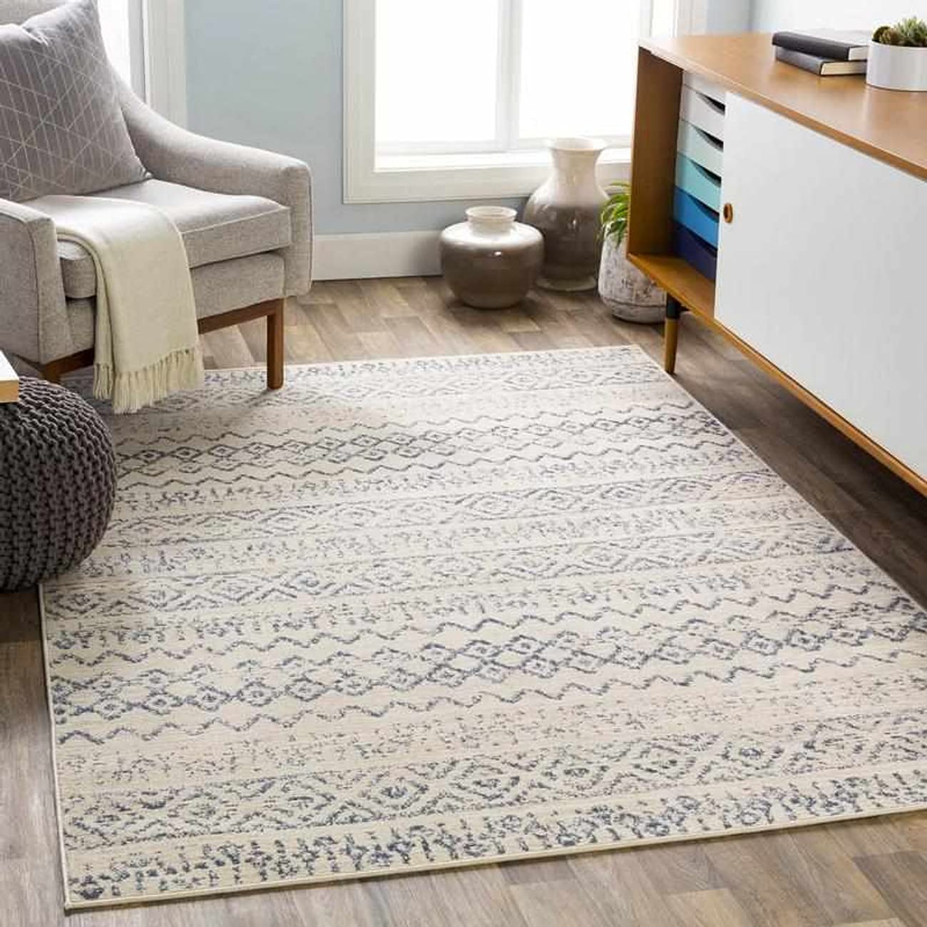 Mark&Day 5x7 Modern Wheat Area Rug - Soft Orange Brown Briar Carpet for Living Room, Bedroom, Kitchen - Non-Slip & Durable (5'3