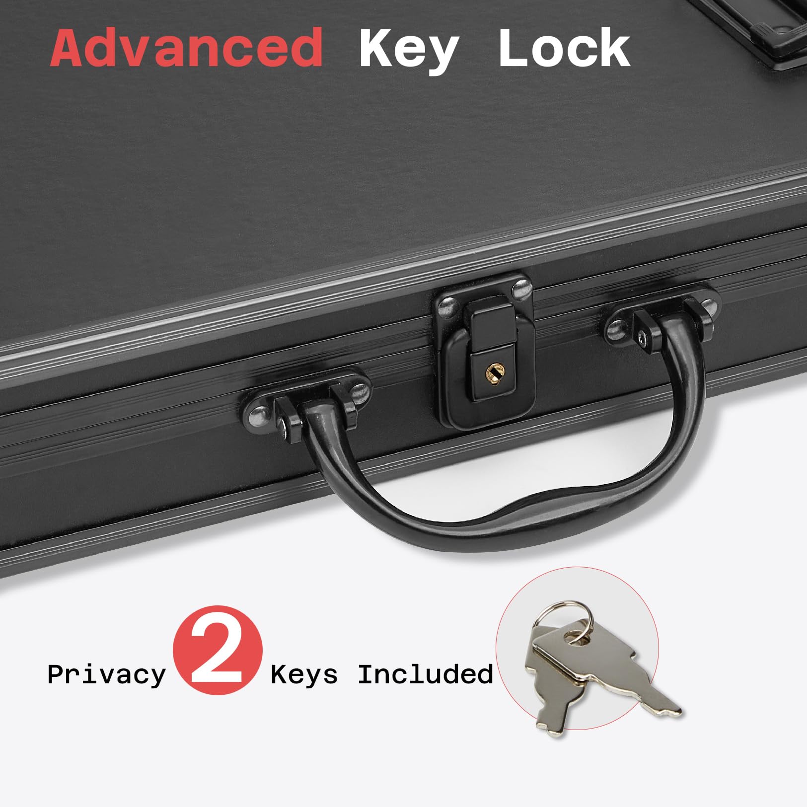 Sooez Heavy Duty Metal Locking Clipboard Storage Box with Handle - Secure Letter Size Paper Holder (12.6