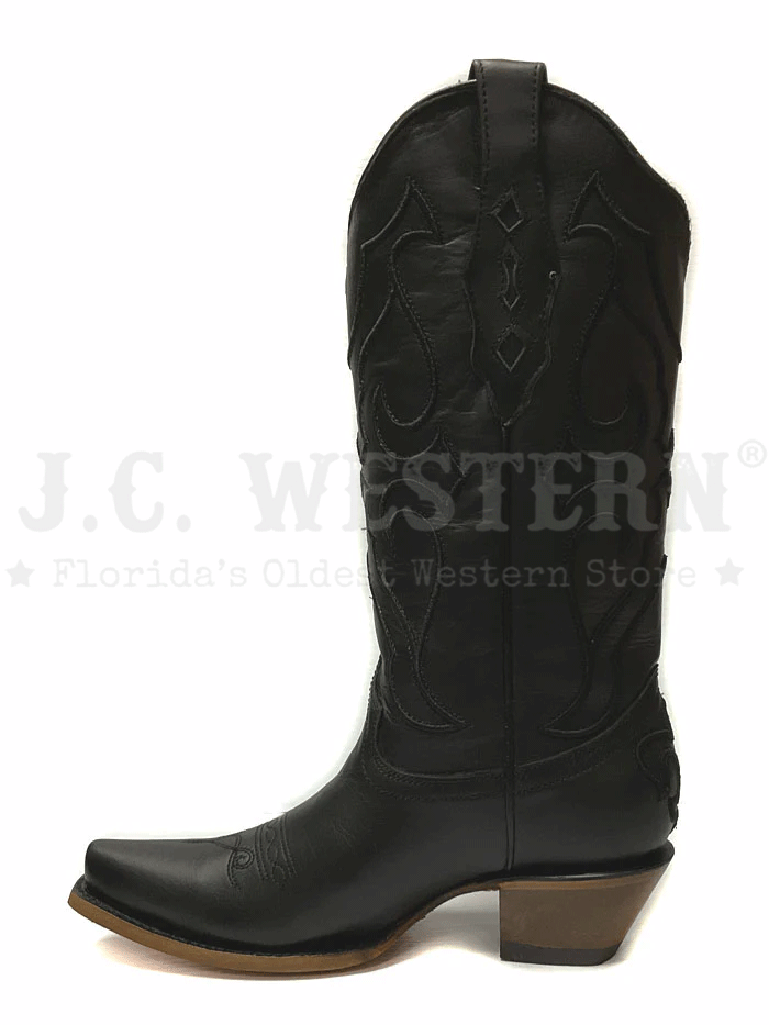 Corral Z5072 Women's Western Boots with Stitched Pattern & Inlay - Black - Perfect for Cowgirl Fashion, Rodeo Events & Country Dancing