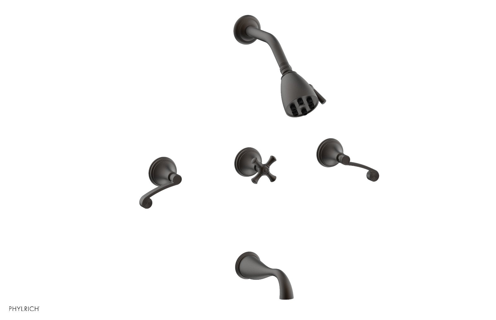 3RING D2206 Three Handle Tub and Shower Faucet Set - Chrome Finish, Hot & Cold Water Control, Easy Installation for Bathroom Renovation (Perfect for Modern Homes, Apartments, and Hotel Bathrooms)