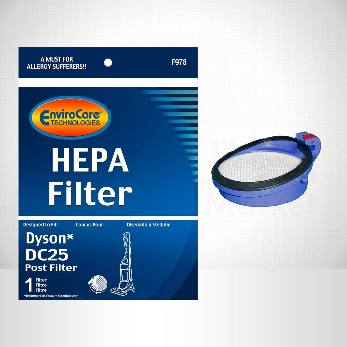 Dyson DC25 Replacement Post Motor Vacuum Filter - HEPA F978 Compatible with Dyson DC25 Vacuum Cleaner | Perfect for Pet Hair, Allergies & Deep Cleaning