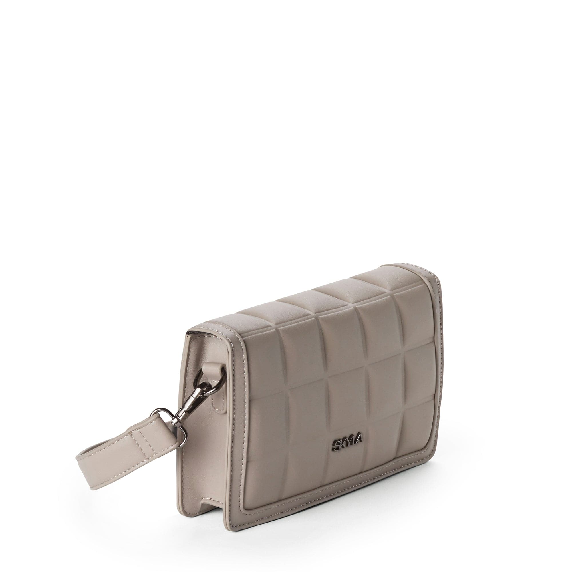 Jamie Vegan Leather Crossbody Bag for Women | Stone Grey | Stylish & Lightweight Purse for Everyday Use, Travel & Shopping