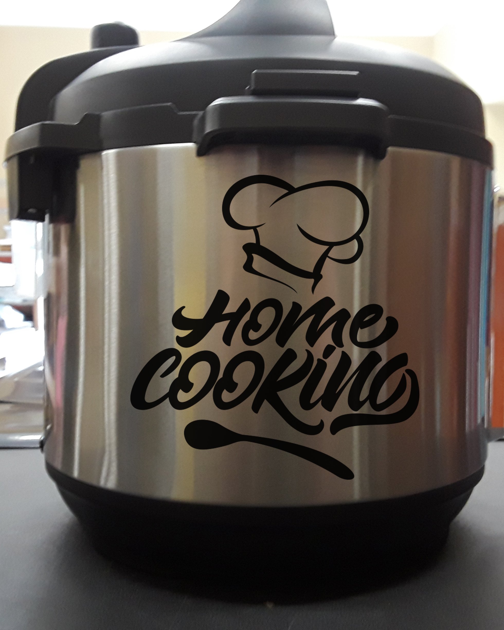 Professional Black Vinyl Chef Hat Decal Sticker for Pressure Cooker - Kitchen Decor & Home Cooking Accessory - Perfect for Chefs, Cooking Enthusiasts & Home Kitchen Upgrade