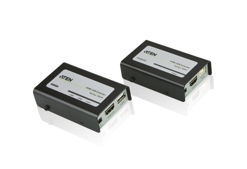 Aten VE803 HDMI USB 2.0 Extender - 1080p@40m & 1080i@60m Resolution - USB Touch Panel Support - Ideal for Conference Rooms, Digital Signage & Home Theater Systems