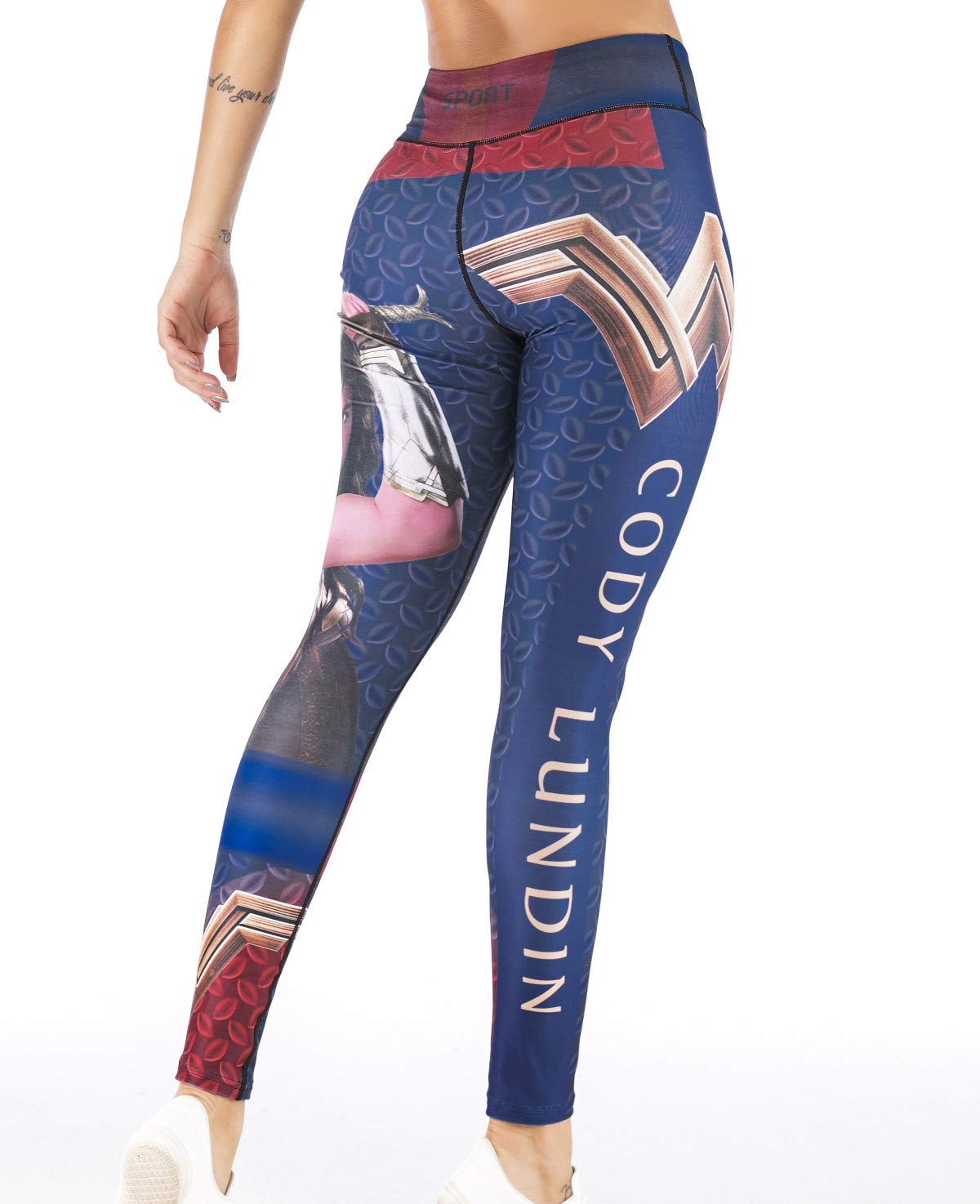 Women's Superhero Digital Print Yoga Leggings - High Waist Compression Workout Pants for Running, Gym & Casual Wear