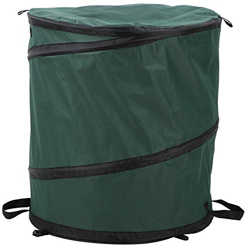 Collapsible Trash Can - Portable Oxford Cloth Waste Bin for Camping, Car, Outdoor & Home Use - Foldable Garbage Container with Handles (Green) - Ideal for Picnics, Road Trips & RV Adventures