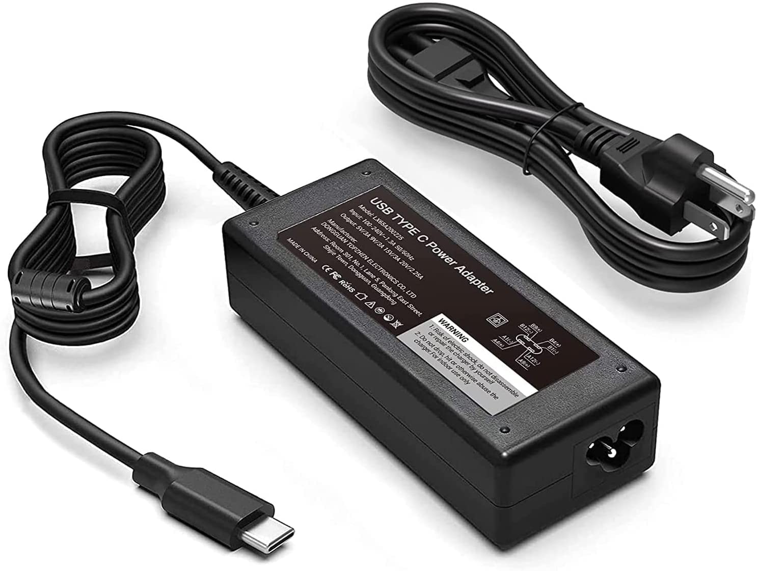45W USB Type C Fast Charger for Lenovo Chromebook 100e/300e/500e/C330/S330/C340/S340/S345 - Compatible with Models 00HM661, 00HM667, SA18C15460, SA18C15461, SA10E75839, SA10E75845 - Laptop AC Power Adapter with Cord - Perfect for Home, Office & Travel Charging