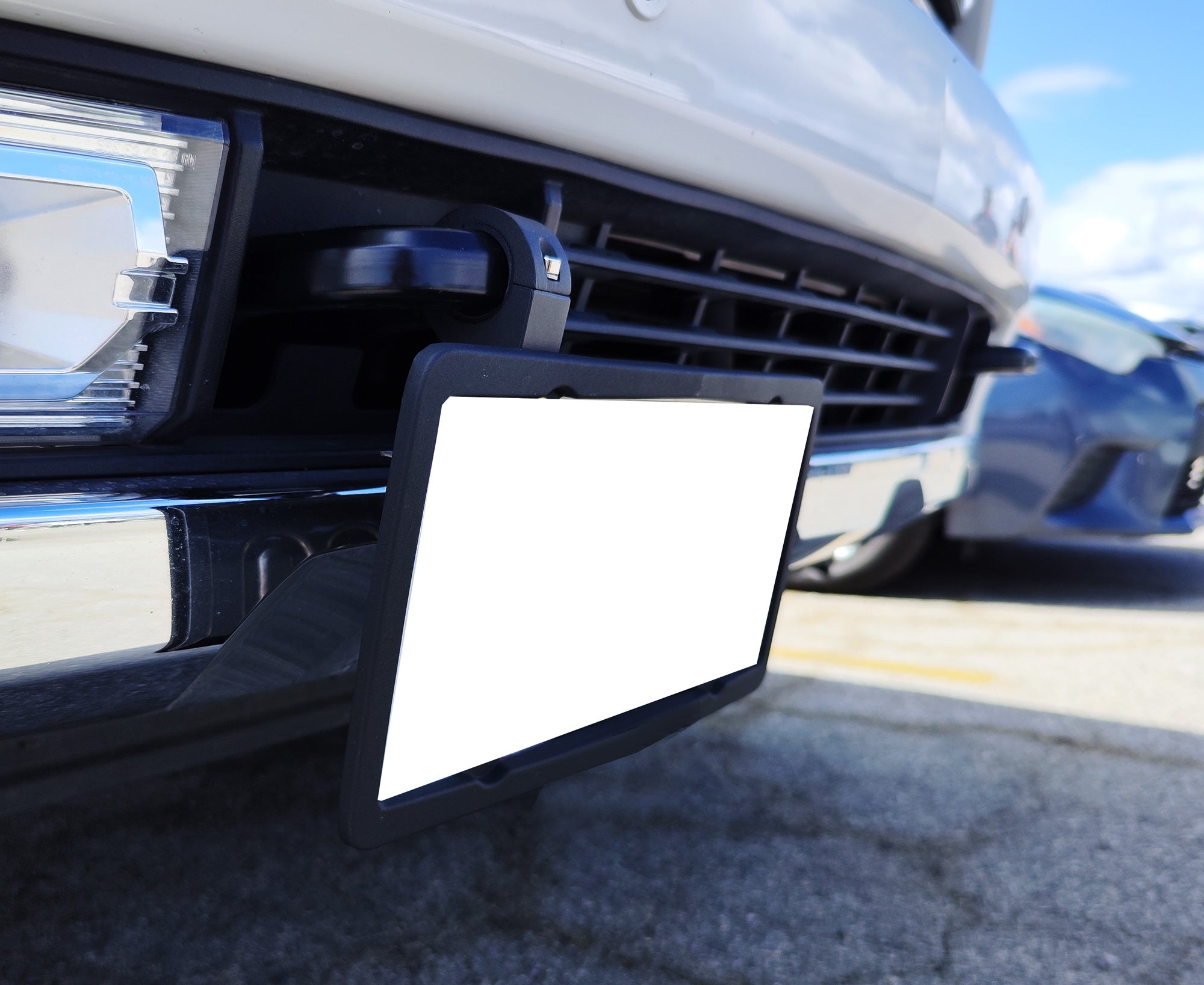 2022+ Rivian R1T R1S Front Tow Hook License Plate Relocation Bracket Kit - Off-Road Accessory for Adventure Vehicles & Trail Riding