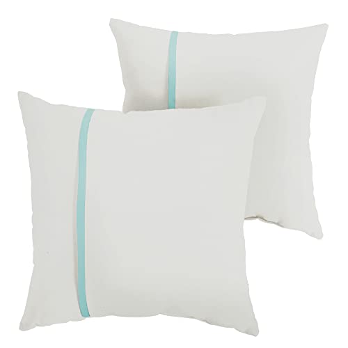 Canvas Natural Ivory & Aruba Light Blue