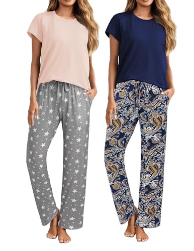 Light Pink Grey Star/Deep Blue Flower