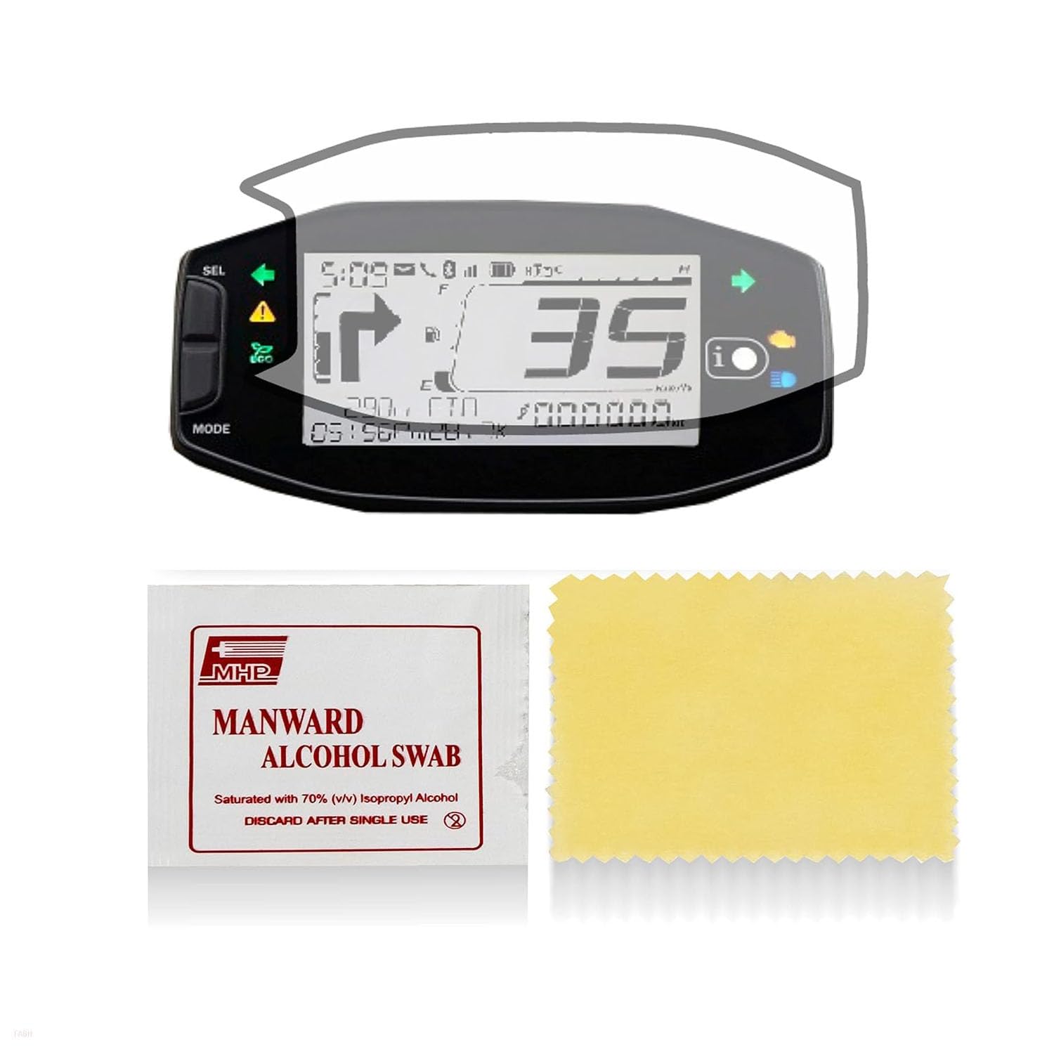R.J.VON - Universal Bike Speedometer Screen Protector for Suzuki Gixxer SF 150/250 - Durable Scratch-Resistant Cover for Motorcycle Dashboards - Perfect for Daily Commuting and Adventure Riding