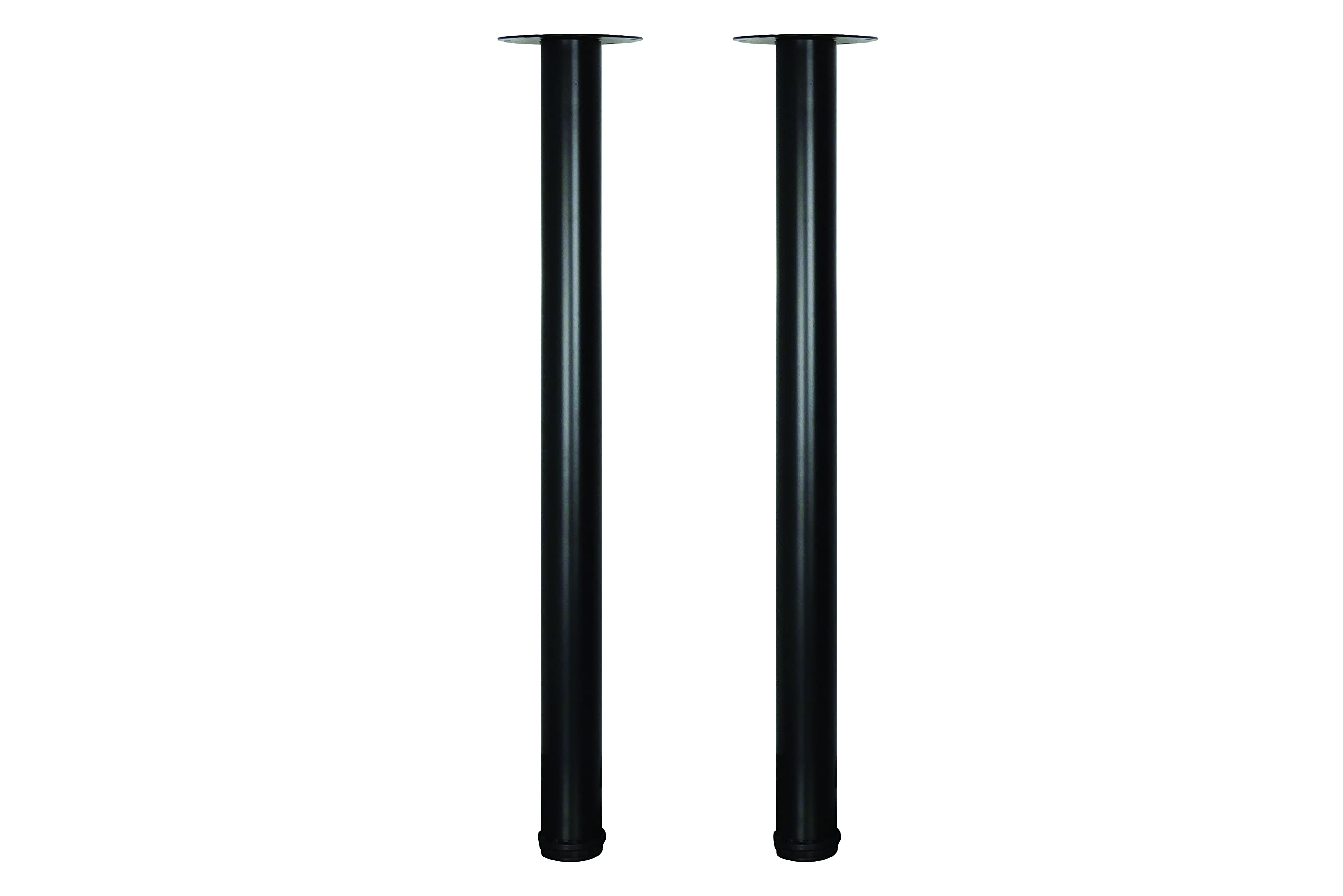 Shepherd Hardware 8570E 27.5-Inch Black Steel Furniture Legs for Desks & Tables - Heavy Duty Adjustable Table Legs, 2-Pack - Perfect for DIY Workbench, Kitchen Island, and Office Furniture Projects
