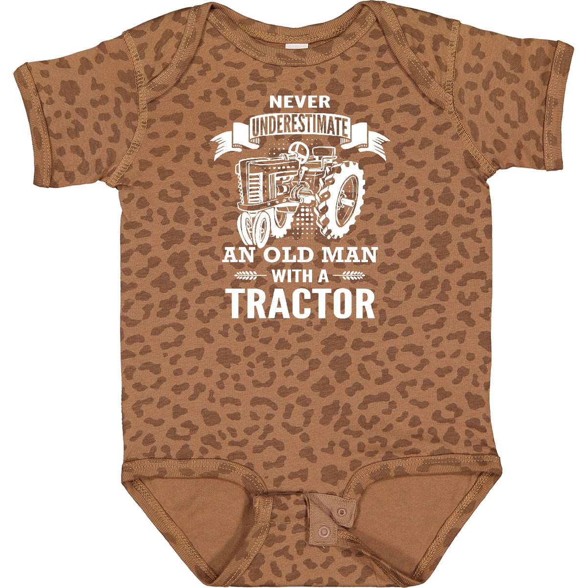 Inktastic Old Man Tractor Baby Bodysuit - Cute Farm-Themed Cotton Onesie for Newborns & Infants - Perfect for Farm Visits, Photo Shoots & Playtime