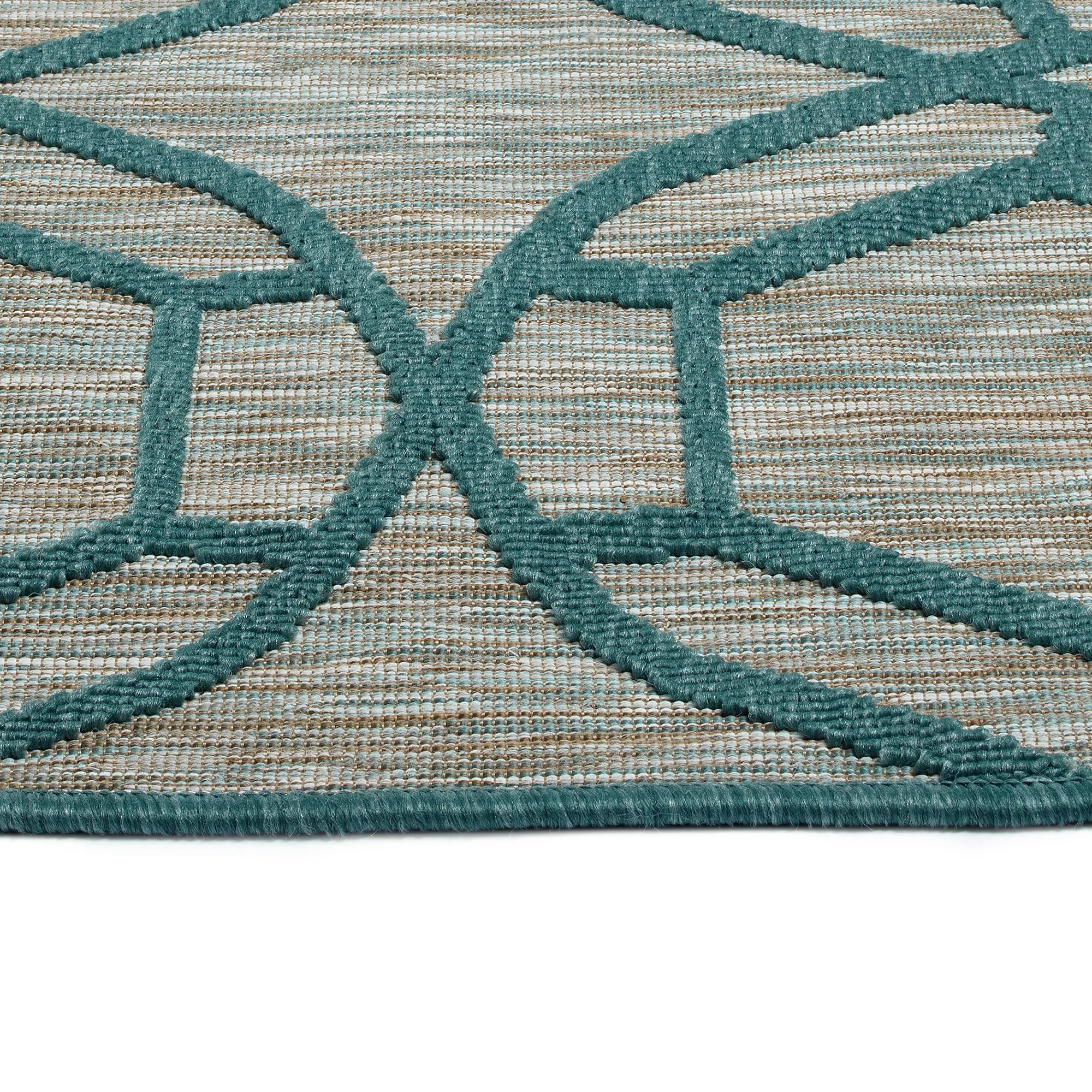 Kaleen Rugs Cove Collection Teal 2' X 3' Rectangle Throw Rug - Soft Non-Slip Area Rug for Living Room, Bedroom, or Nursery