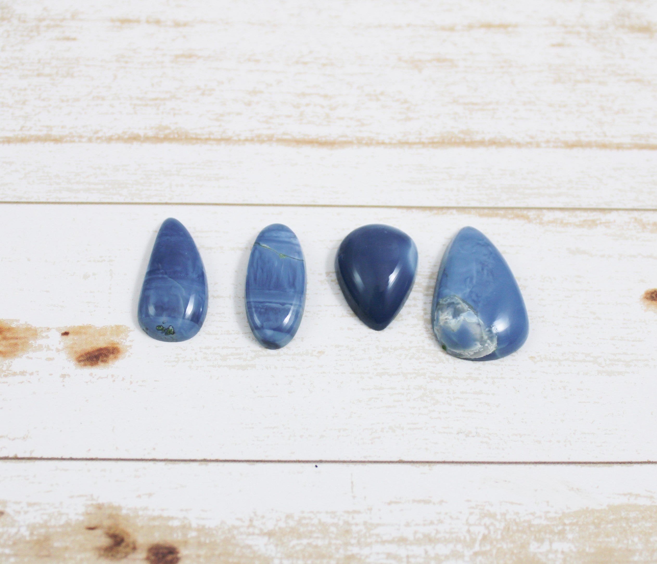 Natural Blue Opal Cabochons for Jewelry Making - High Quality Gemstone Beads for Rings, Pendants & DIY Crafts