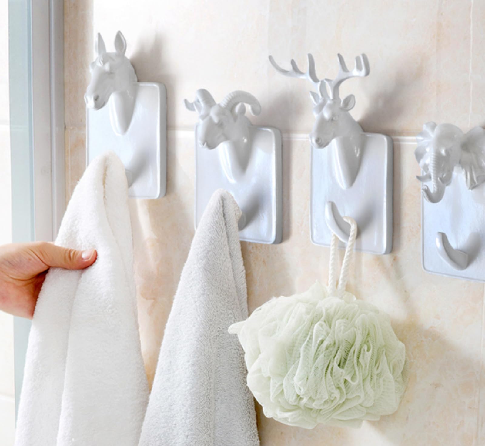 2PCS Handmade Animal-Shaped Wall Hooks - Black Coat & Key Hooks for Entryway, Bedroom, or Bathroom Organization & Decoration