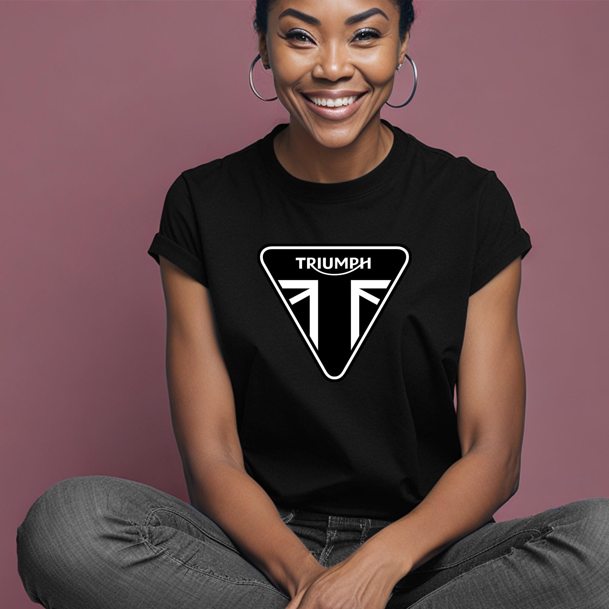 Triumph Motorcycle T-Shirt for Men - Cool Biker Gift Idea in White - Perfect for Riding, Motorcycle Events & Casual Wear