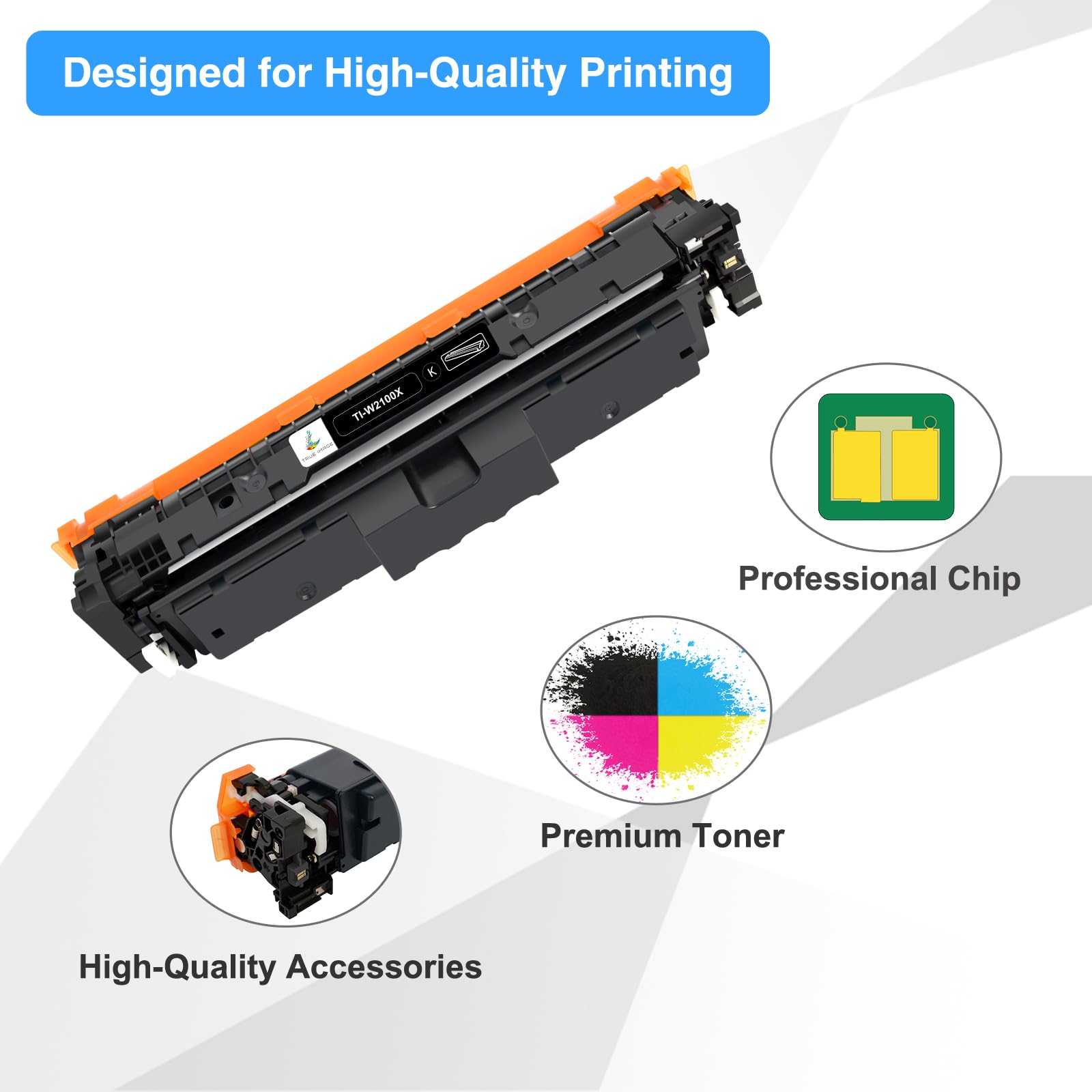 High Yield 210X Toner Cartridges 4-Pack (Chip Included) - Compatible with HP 210X/210A for HP Color LaserJet MFP 4301fdw/4301fdn/Pro 4201dw/4201dn Series (Black/Cyan/Yellow/Magenta) - Perfect for Office Printing & High-Volume Documents