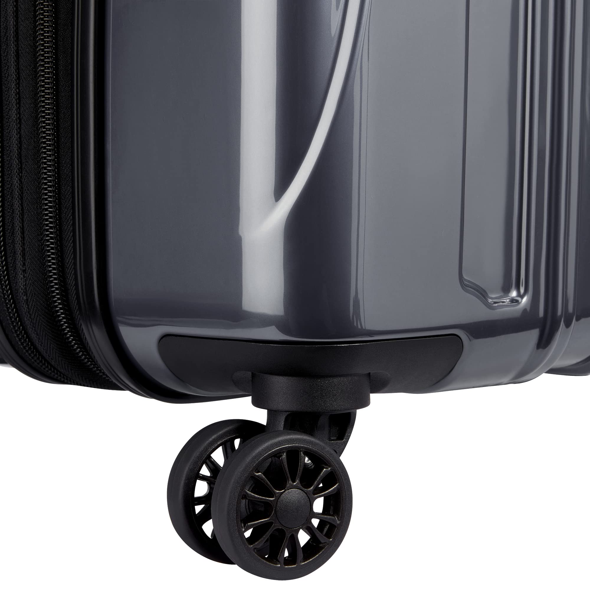 Delsey Helium Aero 25-Inch Expandable Spinner Luggage - Lightweight Carry On Suitcase with 360° Wheels, TSA Lock & Durable Shell (Platinum) - Perfect for Business Travel & International Trips