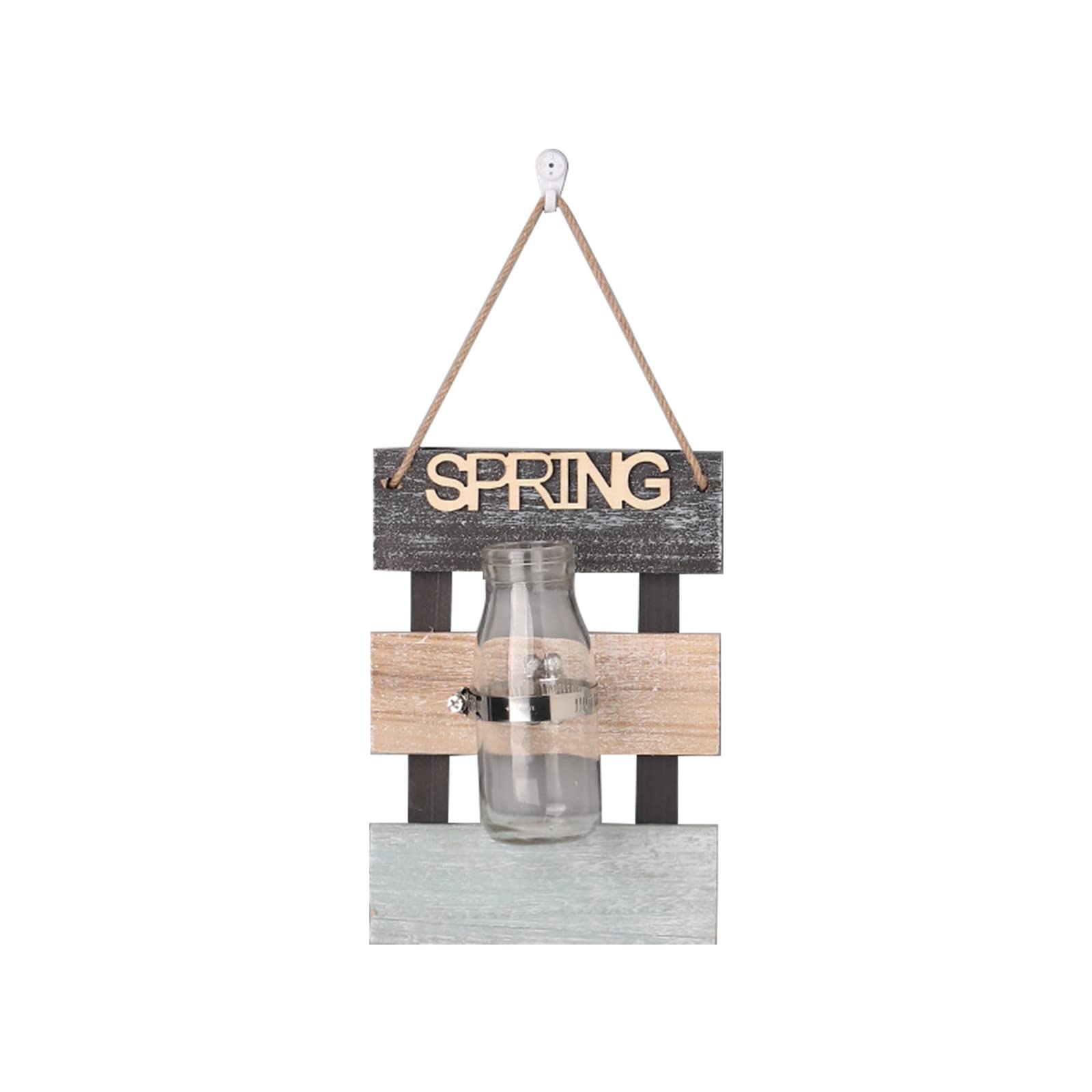 Modern Wall Hanging Glass Planter Terrarium with Wood Stand - Hydroponic Flower Bud Vase for Plant Propagation, Home & Office Decor - Perfect for Succulents, Air Plants, and Indoor Gardening