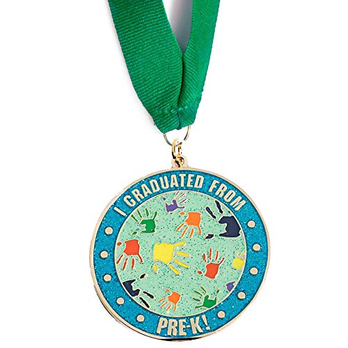 Medallion Pre-k Graduate With Green Neck Ribbon